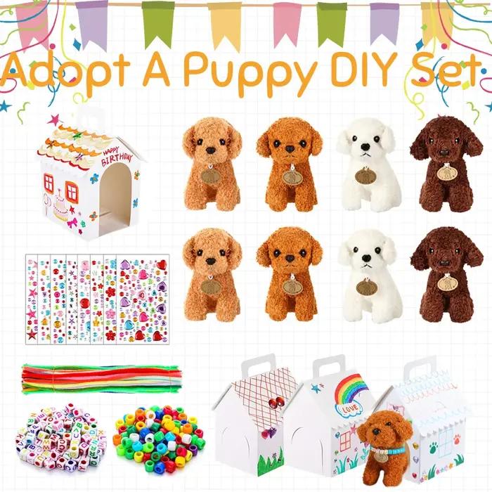 8-24 Kits DIY Adopt A Puppy pour la création de chiens en peluche