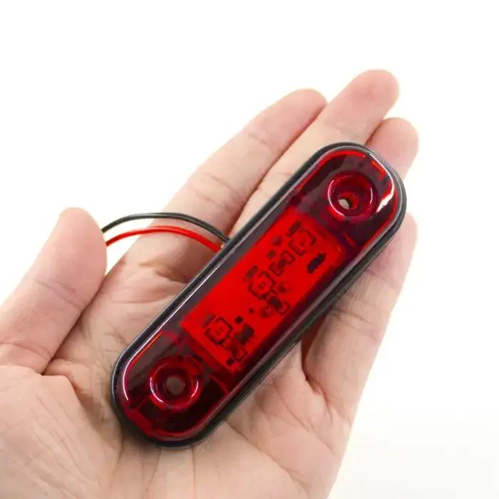 10 pièces 12V 24V voyant d'avertissement 3 LED feu de position latéral ovale dégagement Orange blanc