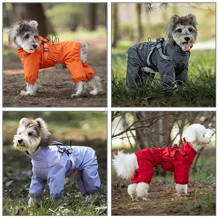 Imperméable pour chien avec harnais – Veste réfléchissante