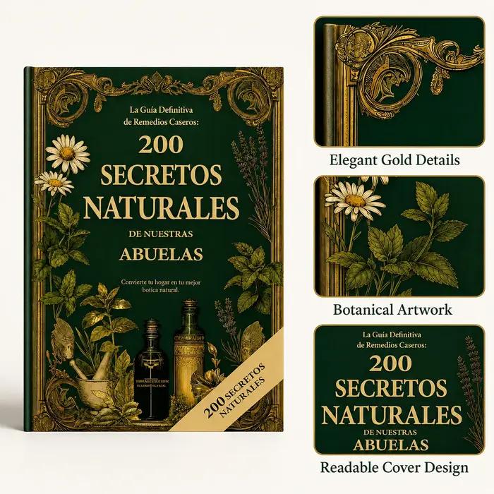 200 secrets naturels, guide des remèdes à base de plantes espagnols format A5, livre des remèdes maison de grand-mère et du bien-être naturel