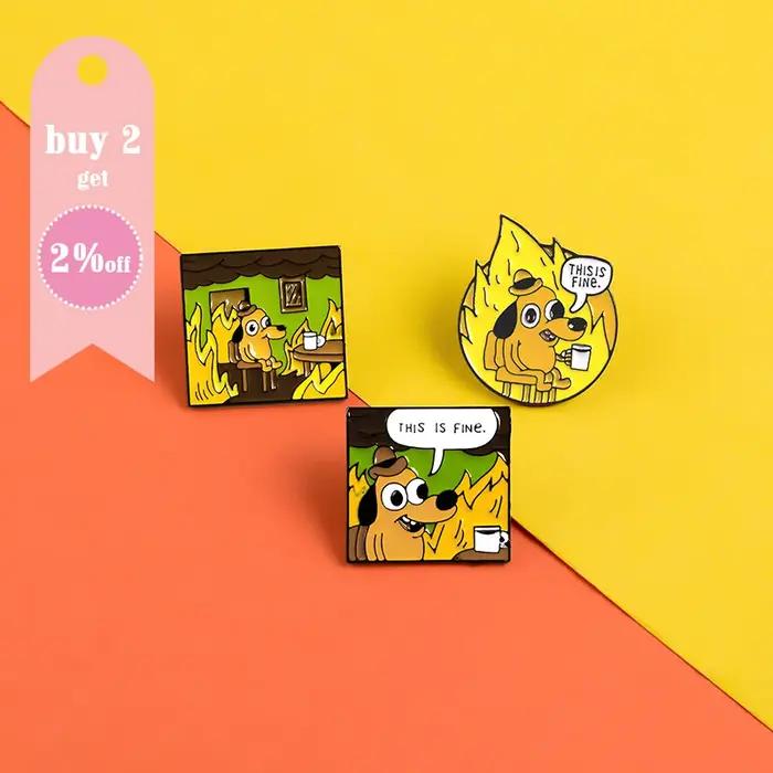 Broche en alliage de zinc forme chien dessin animé ou bande dessinée moderne unisexe pour homme femme occasions spéciales