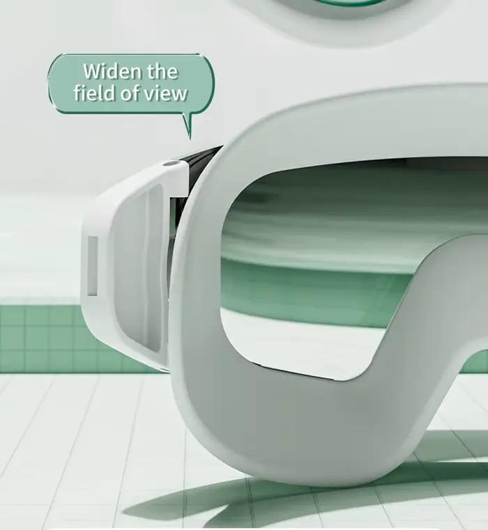 Lunettes de natation HD étanches et anti-buée, grand cadre galvanisé, design unisexe pour profession