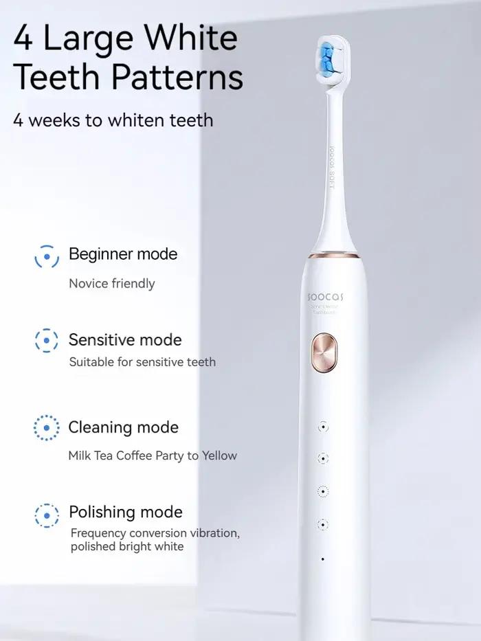SOOCAS-Brosse à dents électrique à ultrasons X3S, IPX7, étanche, adulte X3U, mise à niveau, sonique