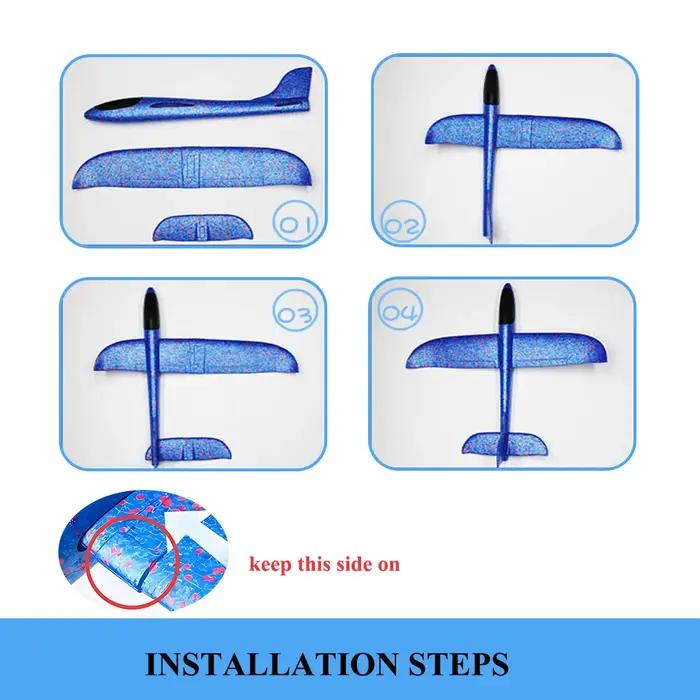 Avion en mousse DSUE 44cm avec modes de vol planeur et inverseur pour enfants 4-12 ans jouer en plein air occassions spéciales