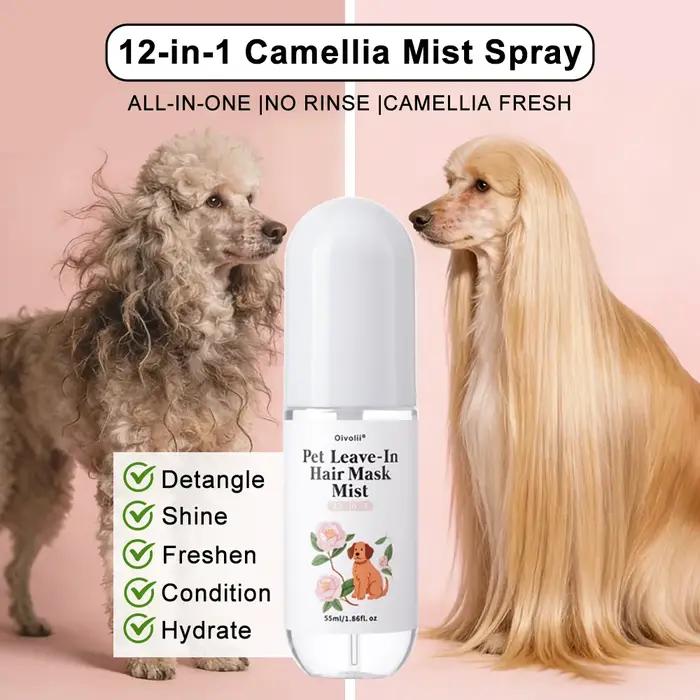 Spray démêlant sans rinçage pour animaux de compagnie