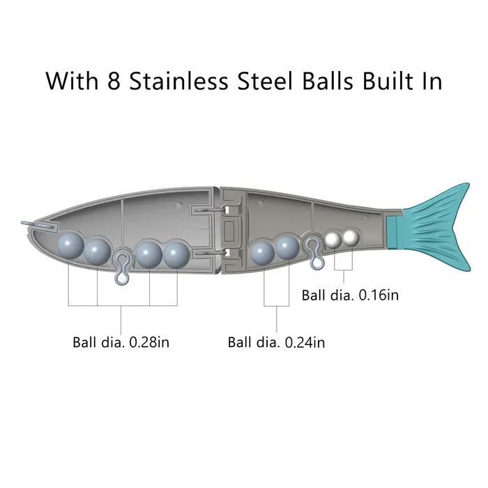 Bassdash Glide appâts pour brochet saumon truite Topwater simple joint Swimbait bar leurre de pêche