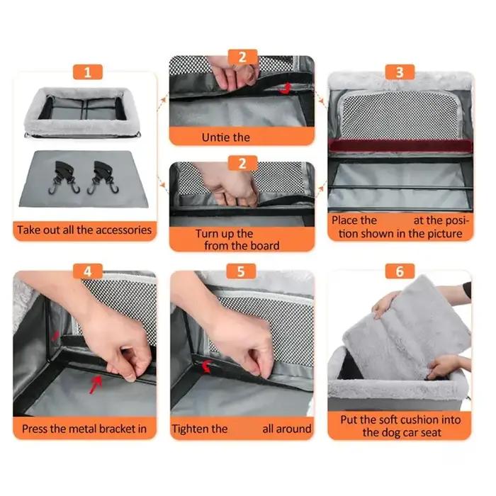 Siège rehausseur pour chien de luxe compatible avec les petits chiens jusqu'à 20 lb