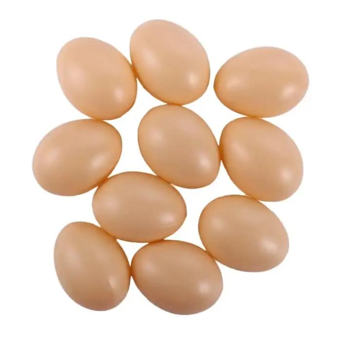 10 pièces/ensemble oeuf poule volaille élevage Simulation faux oeufs artificiels en plastique peintu