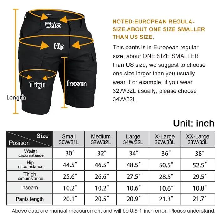 Short tactique homme IDOGEAR séchage rapide multi-poches stretch randonnée pêche vélo