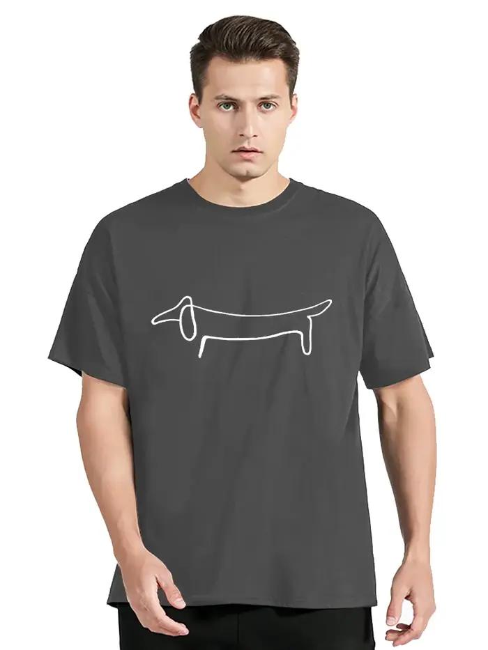 Drôle teckel chien impression T-shirt mode décontracté Fitness