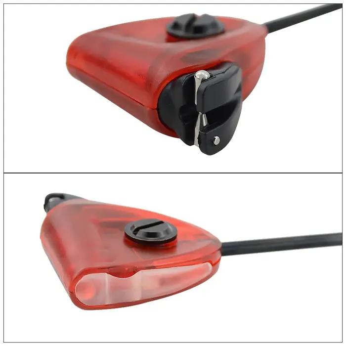 Swinger de pêche pour alarme de touche Lumineux LED 4pcs Balanciers tige dure dans étui protection B