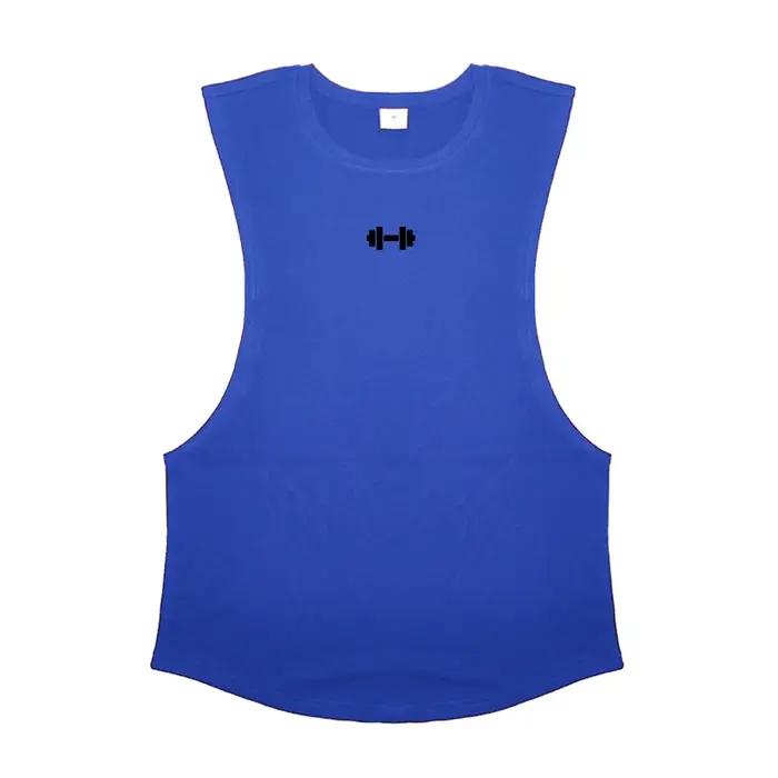 Gilets d'entraînement de Fitness en coton respirant fentes latérales débardeurs hommes musculation Muscle sans manches