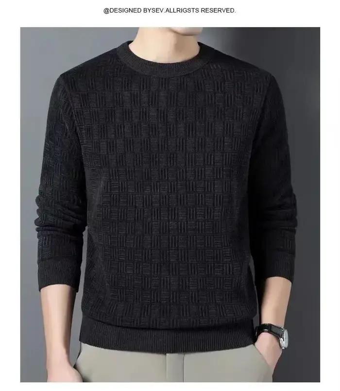 Pull en laine mérinos Pure pour homme et femme, col rond, manches longues, tricot en cachemire, vêtements Grace, printemps-automne, 100%