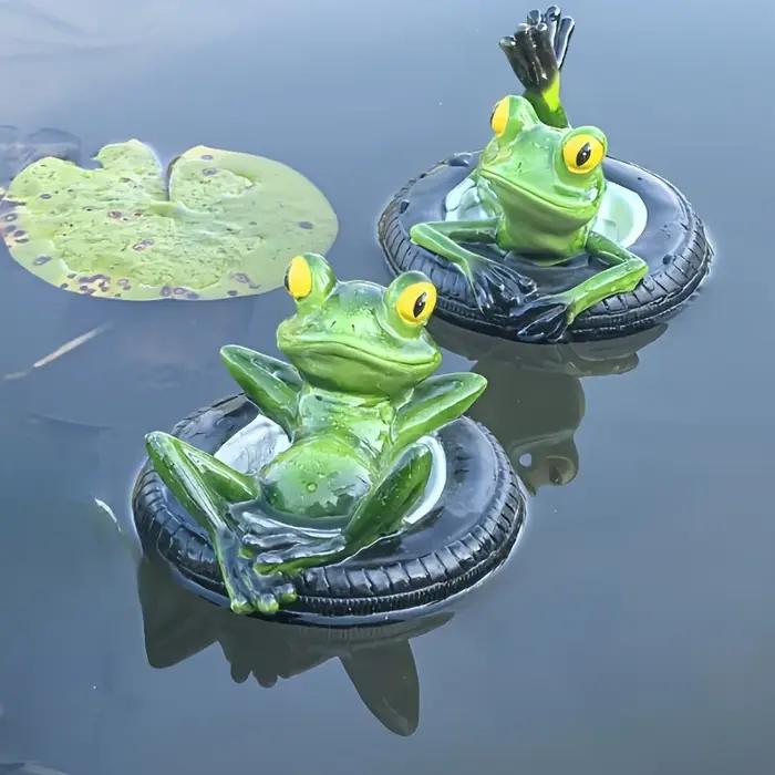 Statue de grenouille flottante d'extérieur pour bassin