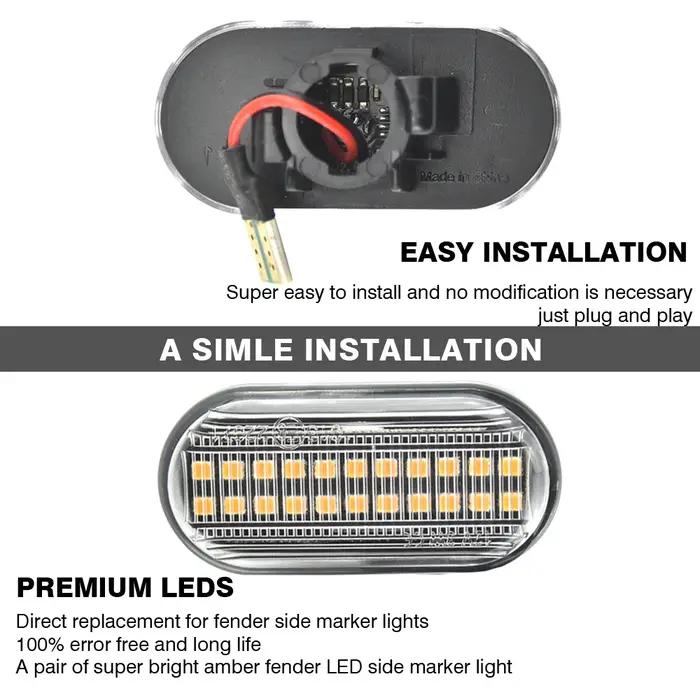 2 clignotants dynamiques à Led, marqueur latéral pour Renault Clio Trafic Kangoo Twigo Dacia Logan D