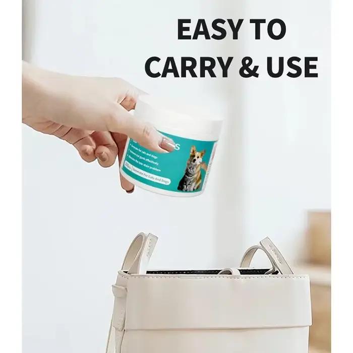 Produits de nettoyage pour animaux de compagnie lingettes pour les yeux pour éliminer les marques de déchirure