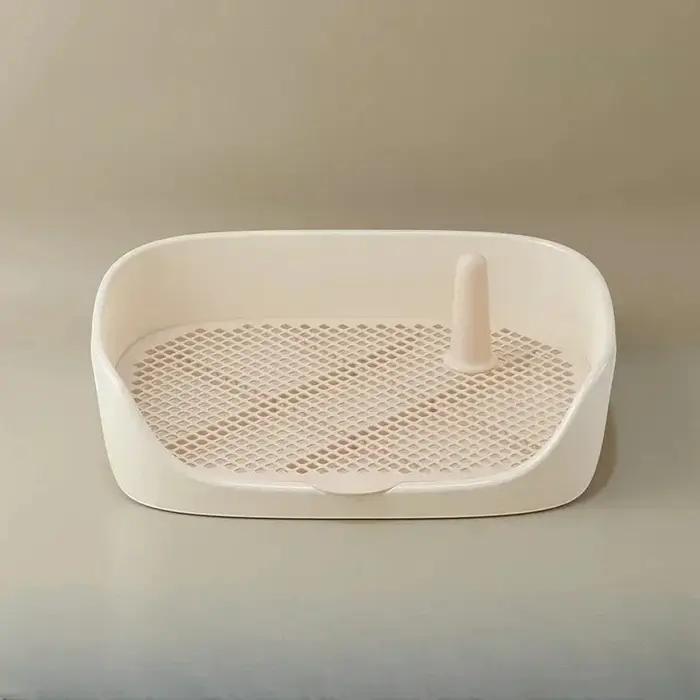 Bac à litière portable pour chien, grande boîte à litière d'intérieur, support de tapis de toilette