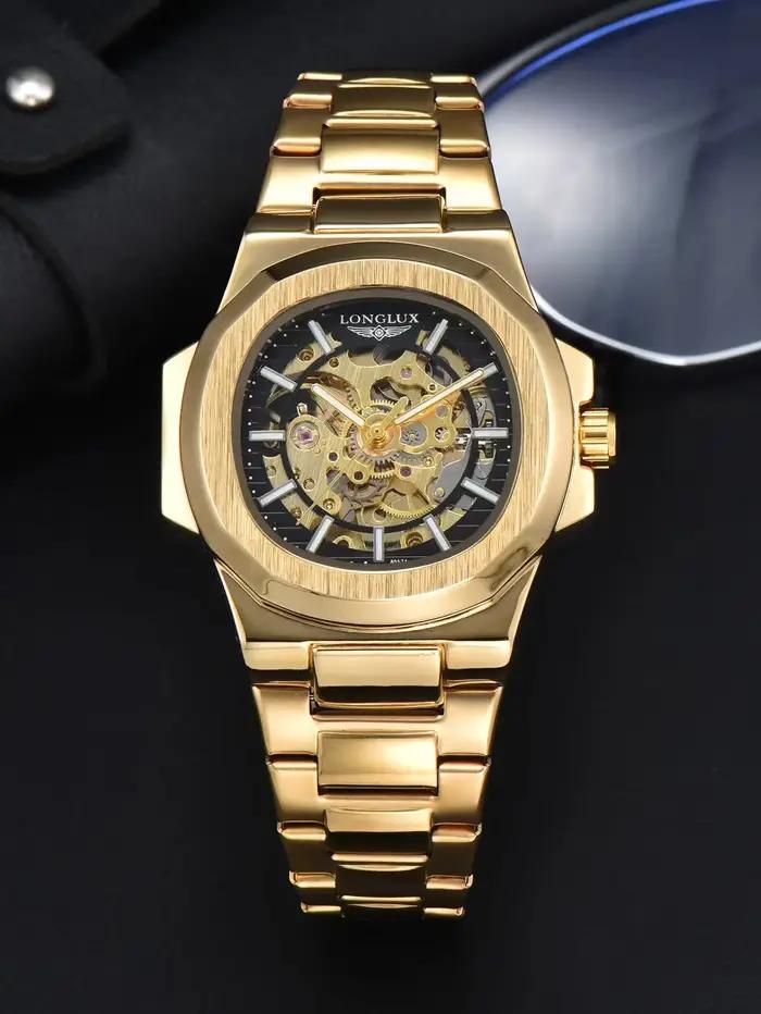 Montre mécanique automatique luxe squelette résistante à l'eau pour homme occaions professionnelles et formelles