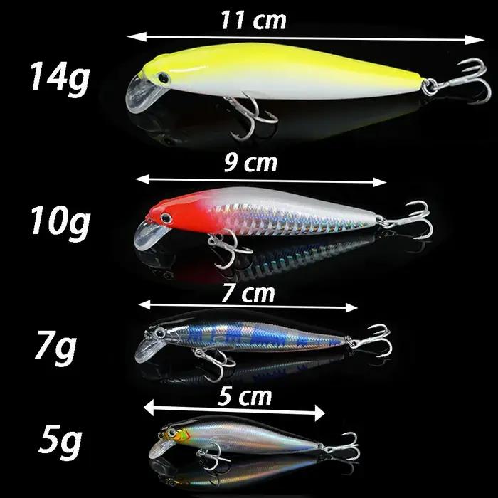 Affondamento Minow 5-14g Jerkbait leurre de pêche professionnel système d'équilibre par gravité appâ