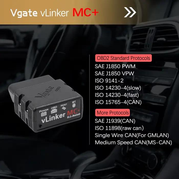OBDIICAT-VLinker MC/MC + ELM327 Bluetooth3.0/ 4.0 OBD2 ELM 327 Wifi Diagnostic de voiture pour IOS A