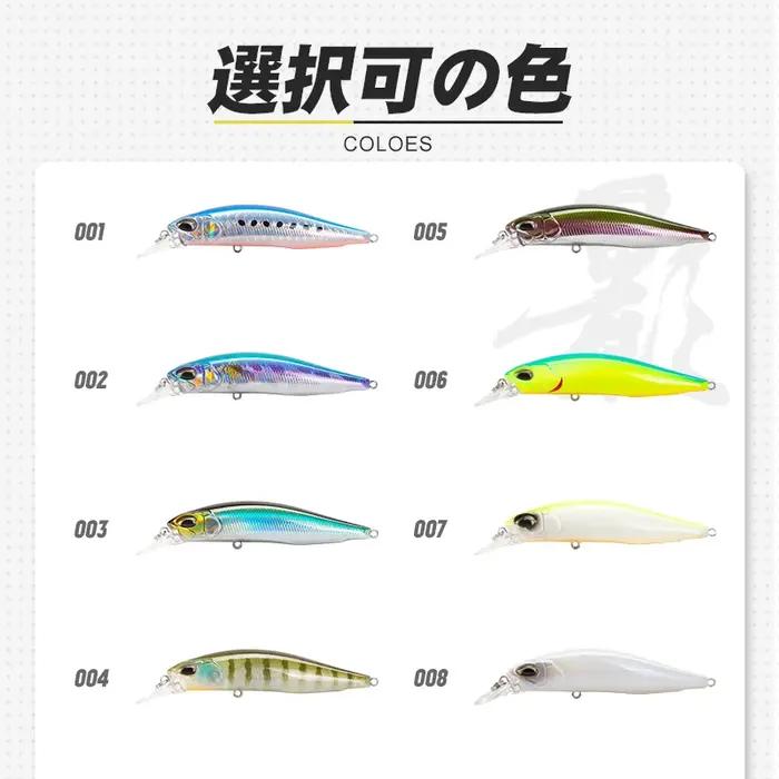 D1 Realis méné leurres de pêche truite leurre 77mm/8.4g suspension 65mm/5g coulant artificiel dur Wo