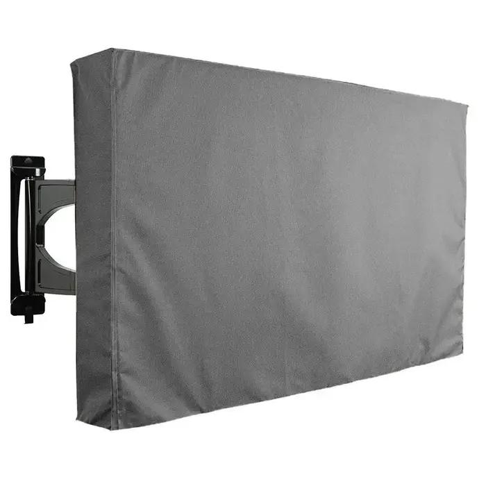 Housse de protection pour téléviseur extérieur imperméable de qualité supérieure blanc cassé, boîtier de télévision extérieur résistant aux intempéries