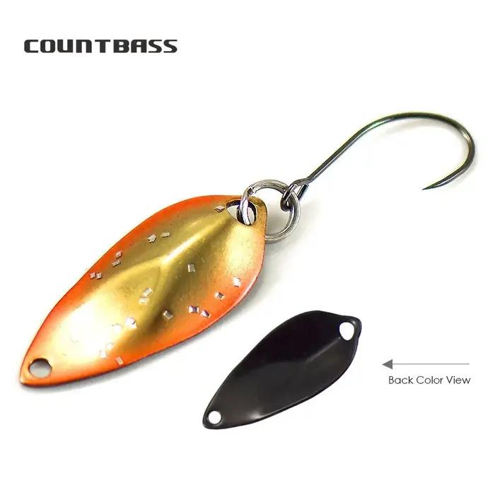 COUNTBASS 1 pièce 3/64oz 1.2g cuillère de coulée leurre de pêche pour truite avec crochet sans ardil