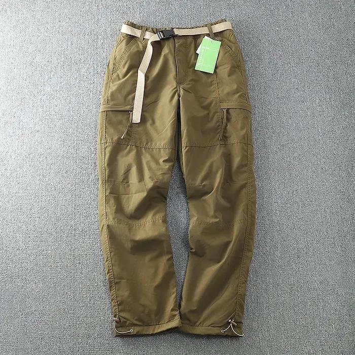 Pantalon homme imperméable et coupe-vent polaire hiver extérieur droit avec multiples poches pour activités en plein air et randonnée