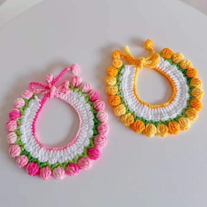 Collier tricoté à la main pour chat élégant et confortable pour les promenades et les occasions spéciales