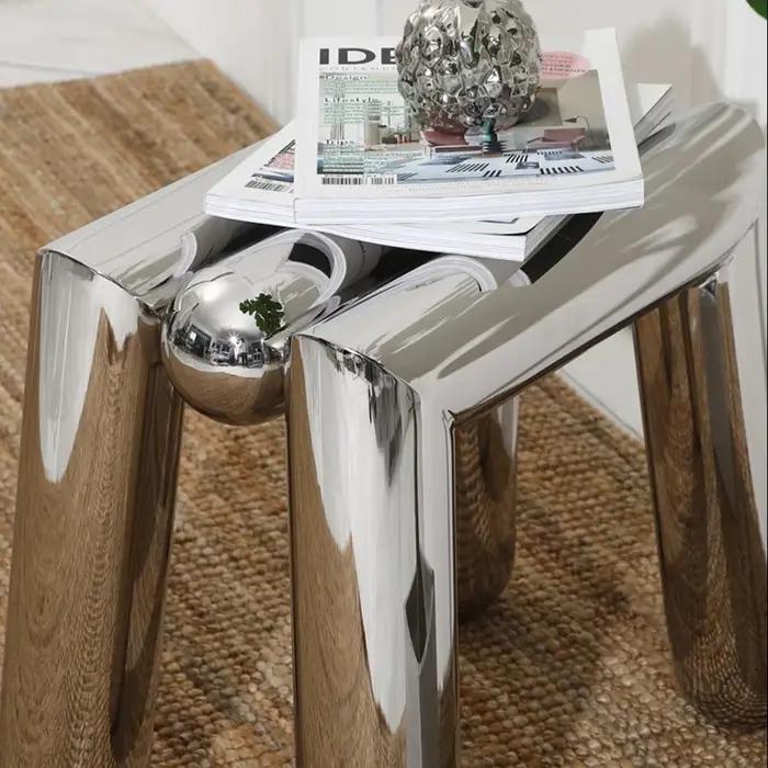 Tabourets en acier inoxydable, tabouret de changement de chaussures, chaises de salon, repose-pieds,