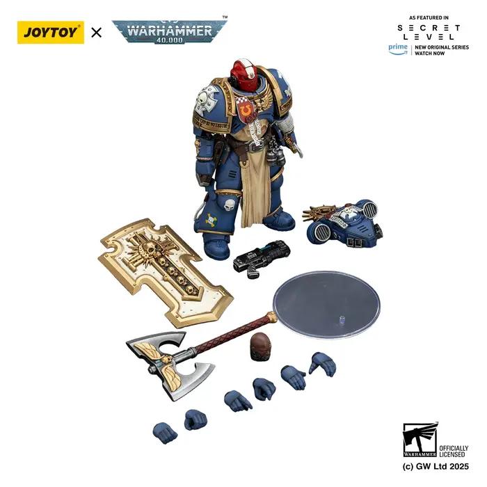 【MT】JOYTOY Warhammer 40K Ultramarines Metaurus avec Power Axe Stormshield et pistolet Plasma 1/18 mo