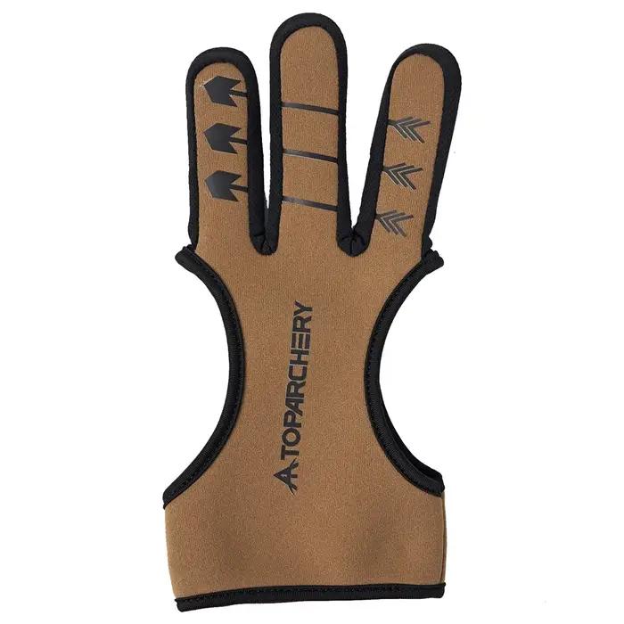 Gants de tir à l'arc à trois doigts pour hommes et femmes de toparchery pour tir, chasse et pratique de la cible pour débutants et archers expérimentés