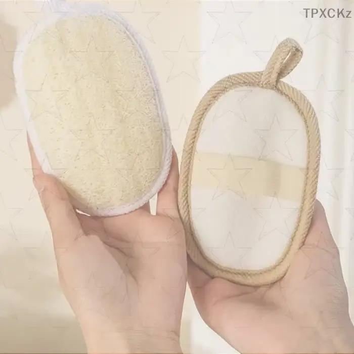 Éponge de luffa pour bain-douche ; Outil d'exfoliation naturelle ; Brosse de nettoyage de la peau douce.