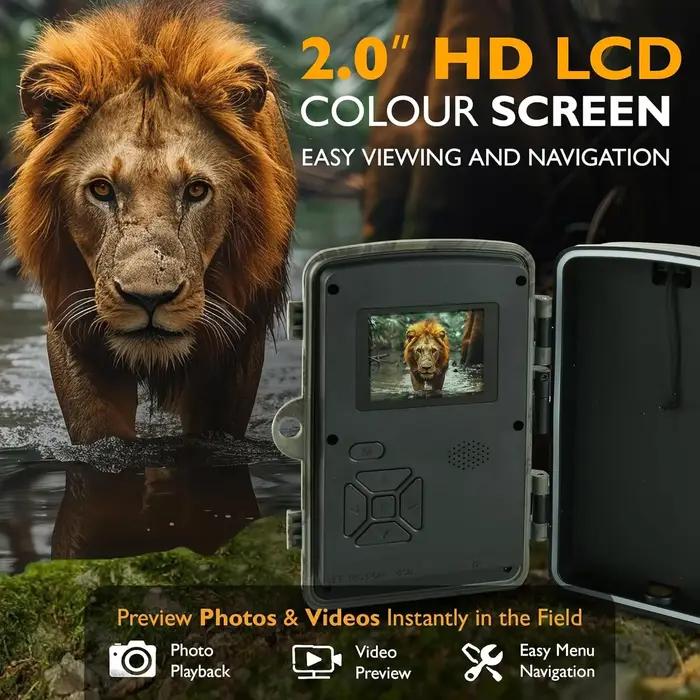 Caméra de chasse et de suivi des sentiers étanche IP66 avec vision nocturne infrarouge pour la chasse en plein air observation faune occasions spéciales