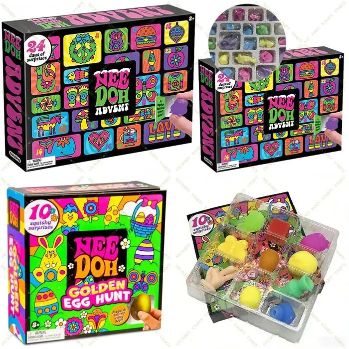 Nouveaux articles de fête : Œuf Squishy Doré Needoh, Boîte Surprise pour Chasse au Trésor de Pâques, Boîte Mystère, Décoration Mignonne pour Fêtes à Domicile, Cadeaux d'Anniversaire