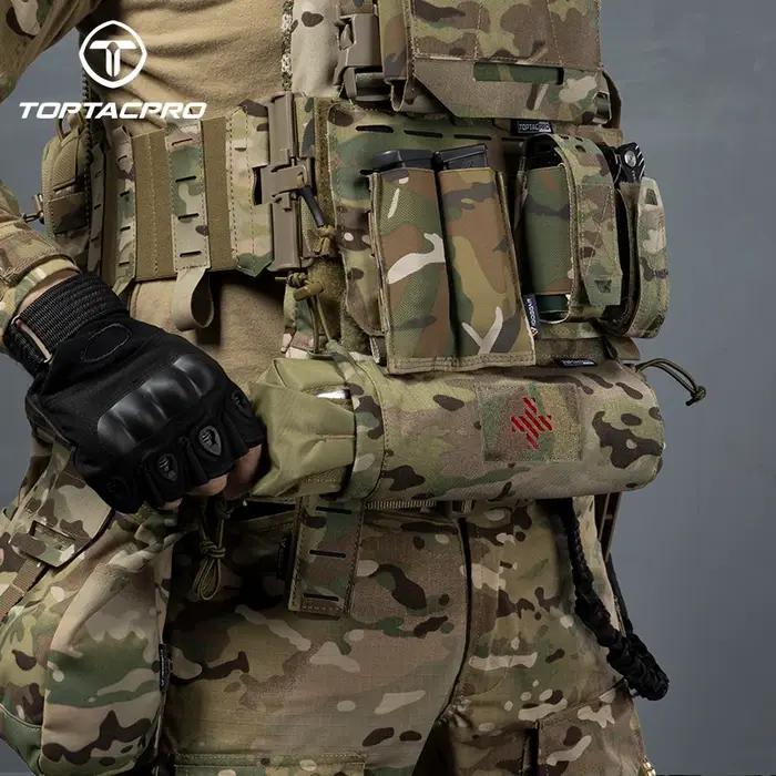 TOPTACPRO pochette médicale tactique rouleau 1 pochette EDC pour traumatismes IFAK trousse de premie