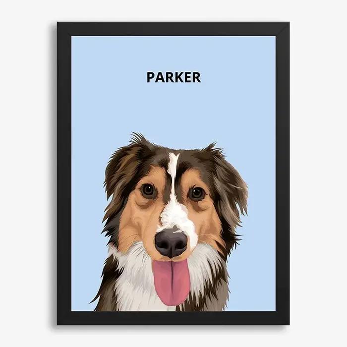 Affiche murale personnalisée avec Photo et nom d'animaux