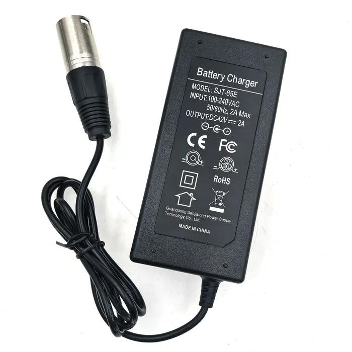 Chargeur 36V 42V 2A chargeur de batterie au lithium pour vélo électrique pour batterie au lithium 36