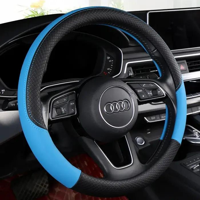 Housse de volant de voiture en cuir antidérapante, housse de protection universelle pour volant de v