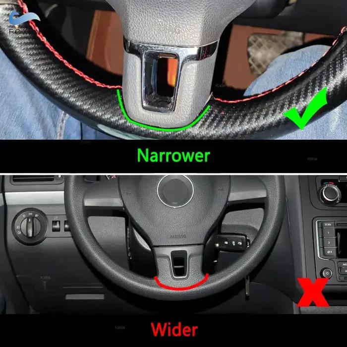 Couvercle de panneau de volant en Fiber de carbone, accessoires de voiture, garniture intérieure pou