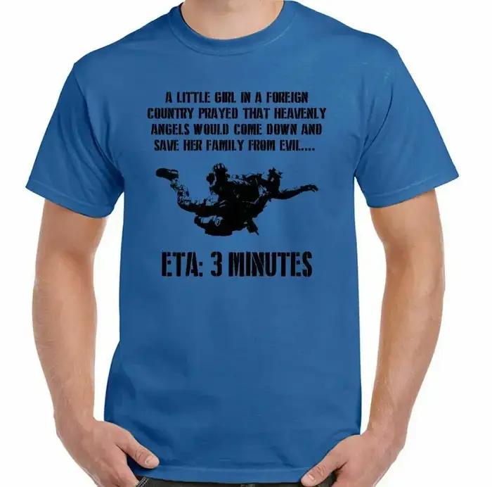 T-shirt du Régiment de Parachute des Forces Spéciales SAS 100% Coton Col Rond d'Été à Manches Courte