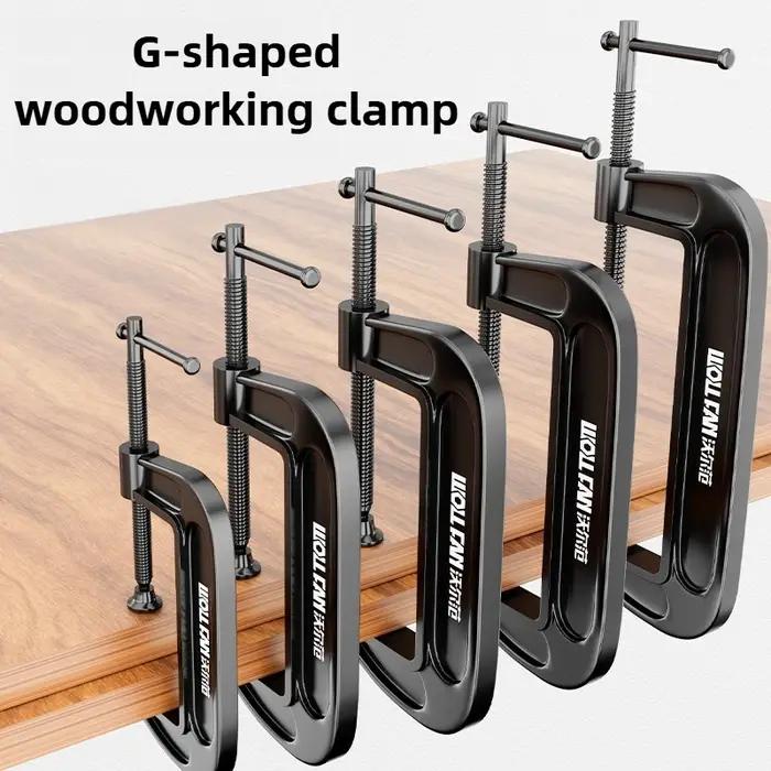 Pince fixe en forme de G pour charpentier, planche de fixation robuste pour le travail du bois, pince de planche épaisse et réglable de Type C, Clips de fixation pour bricolage
