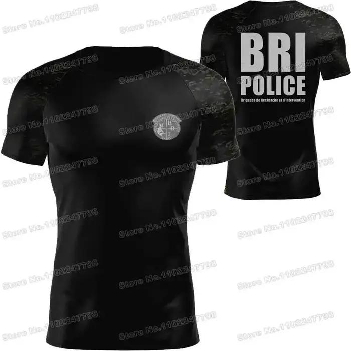 Chemise Homme T-shirt BRI Police nationale française
