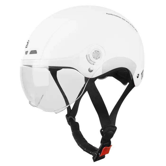 PEMILA hommes femmes casque de cyclisme avec lunettes lentille