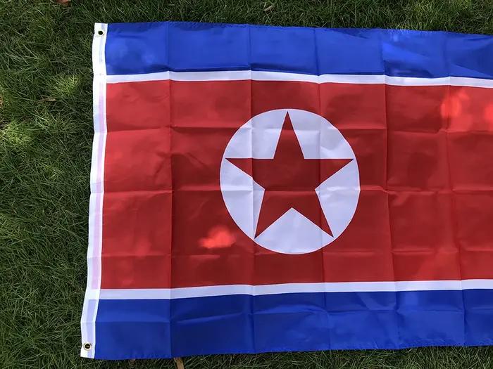 Drapeau de Corée du Nord 90x150cm Polyester Haute Qualité Décoration Maison Occasions Spéciales