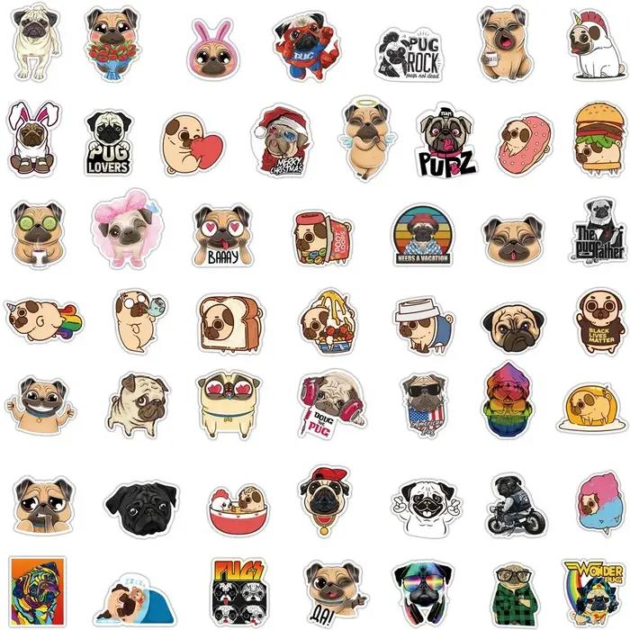 Autocollants de chien Carlin adorables pour scrapbooking et décoration d'objets personnels fantaisie fantaisiste occasions spéciales