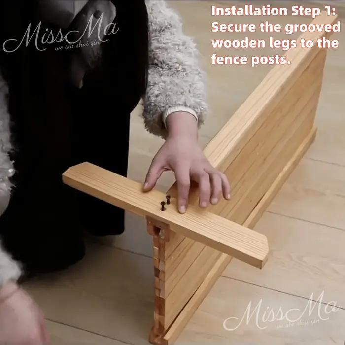Barrière pliable extensible pour chien en bois massif sécurisée et élégante pour chiots et chiens de taille moyenne à offrir occasions spéciales