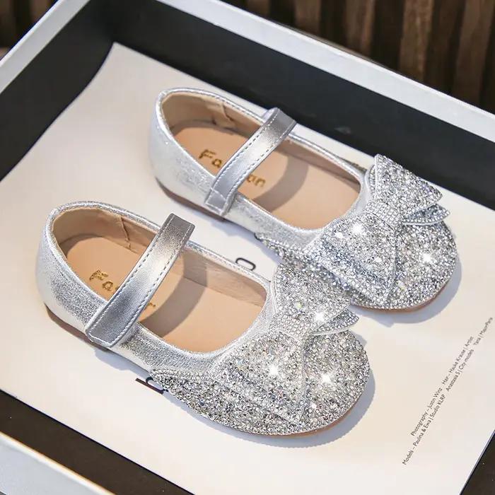 Chaussures d'automne pour enfants, chaussures simples pour filles, chaussures de danse à paillettes