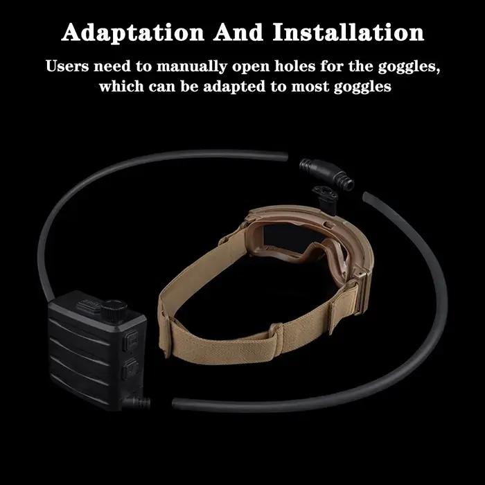 Kit anti-buée électrique pour lunettes de chasse - Défogeur rechargeable ajustable pour vision claire