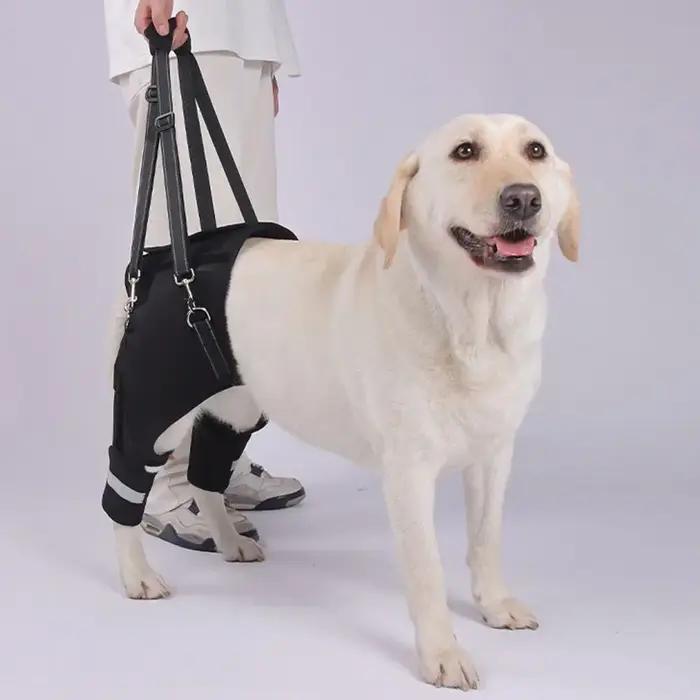 Jambes Support de hanche harnais de levage pour chien poignée robuste noire outil d'aide aux animaux de compagnie bande